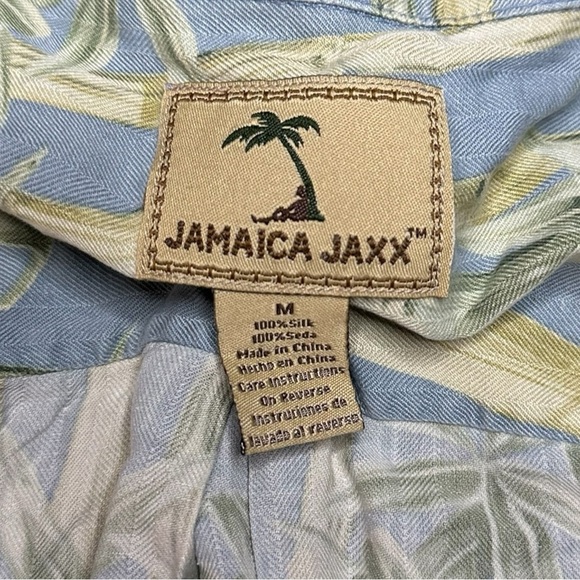 Jamaica Jaxx Men's Silk Short Sleeve Hawaiian Camp Shirt Size Medium - Picture 5 of 9